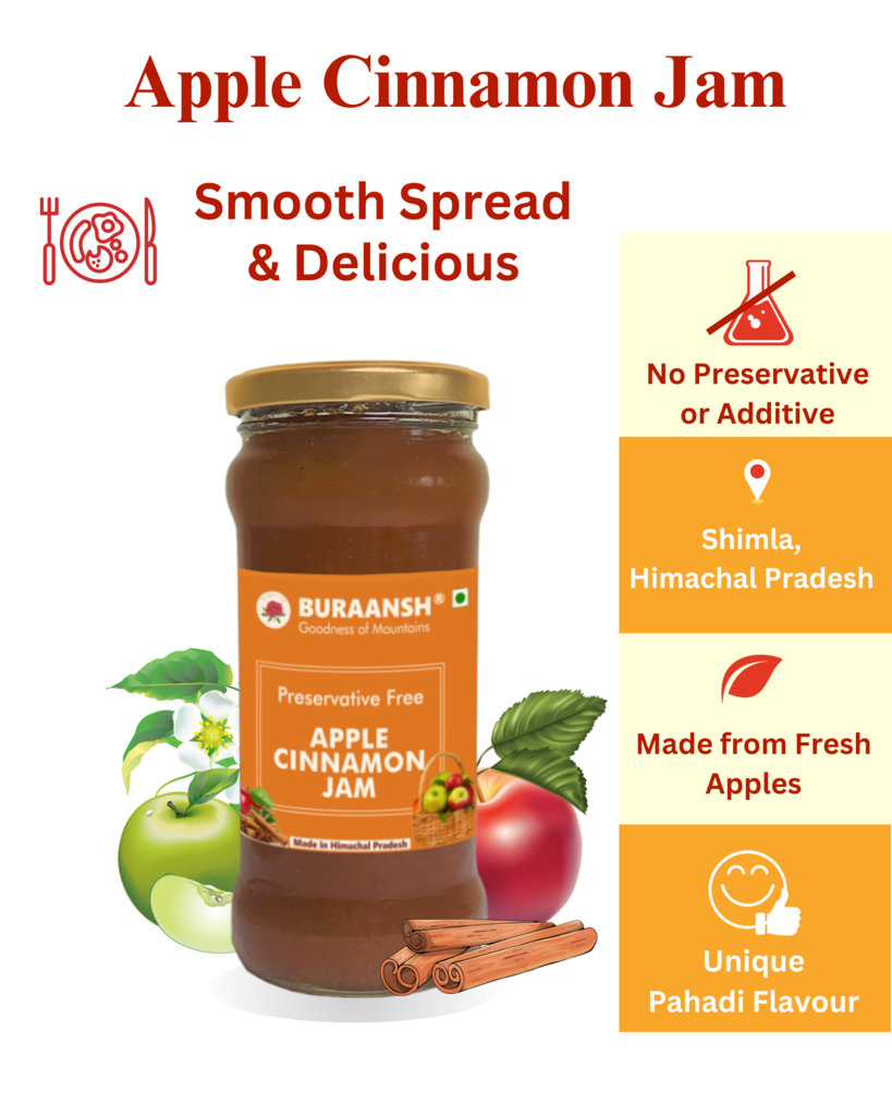 Apple Cinnamon Jam from Himachal Pradesh made using fresh fruit