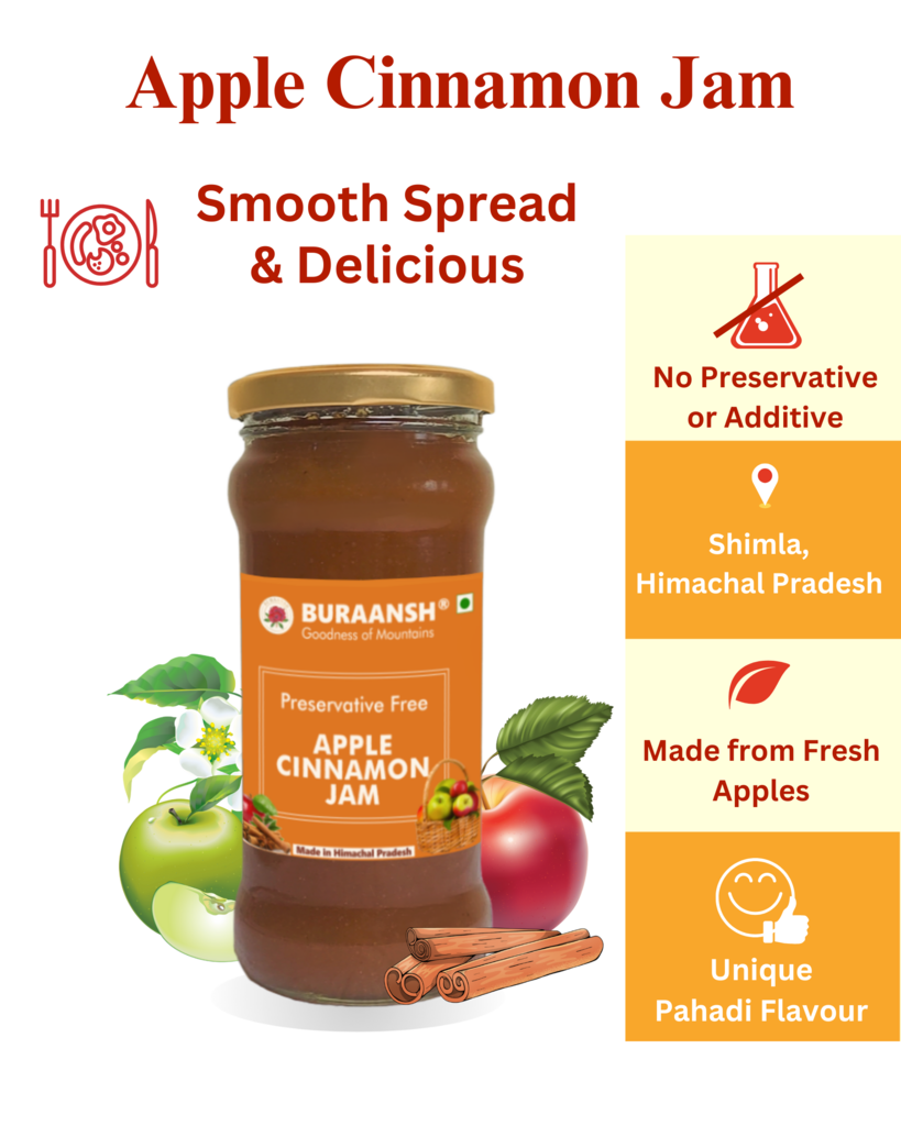 Apple Cinnamon Jam  from Himachal Pradesh made using fresh fruit