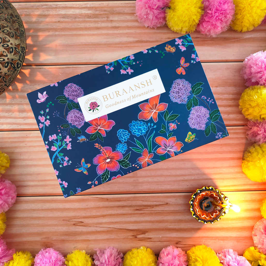 Beautiful Floral Diwali Festive Gift Box