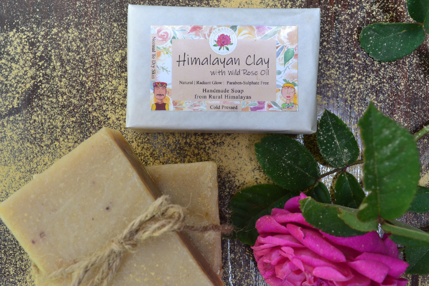 Handmade Himalayan Clay &amp; Rose Oil Soap